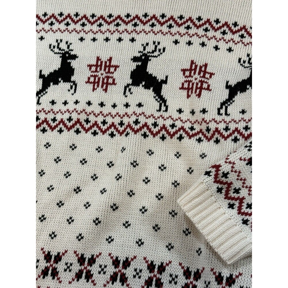 Torrid Women’s Plus Christmas Sweater 3/4 Reindeer Fair Aisle Chunky Knit Holida - Picture 2 of 6